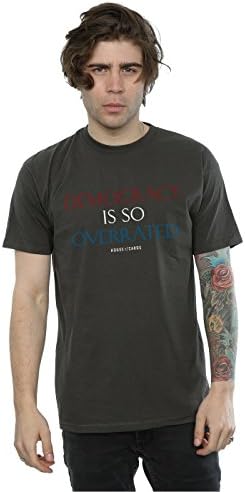 House Of Cards Men's Democracy Is So Overrated T-Shirt XXX-Large Light Graphite