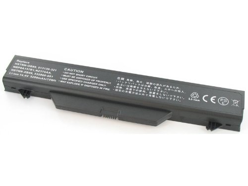 Yanec Laptop Akku Li-ion, 14.4 – 14.8 V, 5200 mAh, HP ProBook 4510s/4515s/4710s, HP 513130-141/513130-161/535753-001 - 2