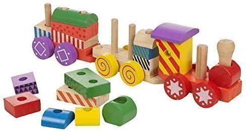 Marionette 17 Piece Deluxe Wooden Colourful Train Kids Children Toy Play Set