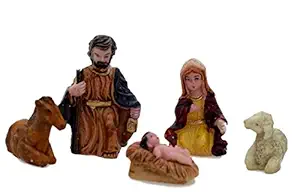 Lilone Christmas Crib Nativity (Multicolour) -Set of 5