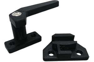 FLAVOR PLUS Manivelle/poignée/fermeture/poignée de verrouillage pour fenêtre de caravane renforcée avec visserie standard Noir