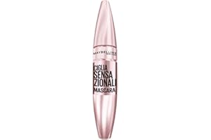 Maybelline New York Mascara Ciglia Sensazionali, Volumizzante, Effetto Ventaglio sulle Ciglia, Very Black, 9,5 ml