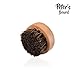 Premium Beard Brush for Men - Perfect for Beard Balms & Oils - Round Wooden Handle Natural Soft Horse Hair Bristles Styling & Grooming Tool - Helps Softening and Conditioning Itchy Beards and Mustaches - 2 Year Warranty