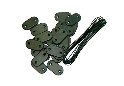 MAILLESTORE Kit de Fixation Brise-Vue - Lot de 10 Kits (26 pastilles + 4m de Fil par kit) Vert Lot de 10 Kits