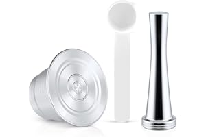 RECAFIMIL Capsule riutilizzabili NES-presso, in acciaio inox, ricaricabili, filtro per caffè compatibile con macchina NES-presso, 1 capsula+1 manomissione