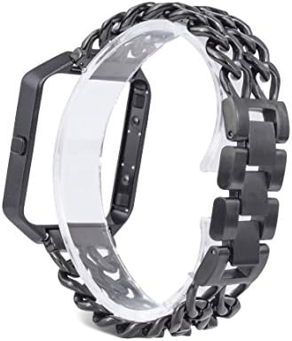 For Fitbit Blaze Band, Seraph Gear Stainless Steel Replacement Chain Bands for Fitbit Blaze, Black Large
