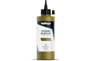 Vallejo ACRYLIC STUDIO, PINTURA ACRÍLICA, 200ML, VERDE OLIVA, Nº 48