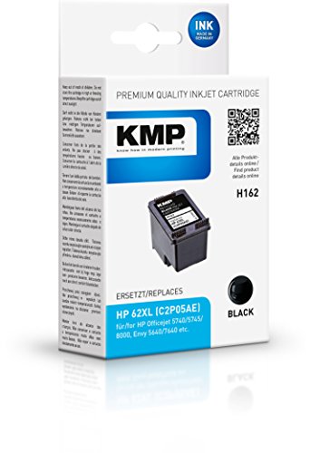 KMP Tintenkartusche für HP Officejet 5740; Envy 5640, 7640, H162, black