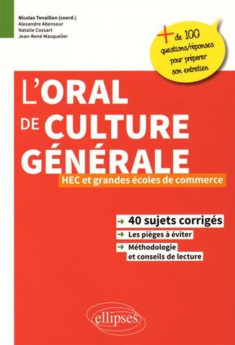l'Oral de Culture Générale HEC et Grandes Écoles de Commerce