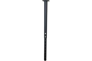 Jahof Adjustable Table Leg 55-90cm, Metal Desk Leg Ø42/38mm with Screws, Telescopic Furniture Leg for Tabletop, DIY Desk, Home, Office, Set of 1 (Black)