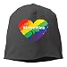 Produktbild Funny Unisex Fashion Hip-Hop Knitted Hat for Mens Womens Colorful Heart Love Wins Unisex Cuffed Plain Skull Knit Hat Cap Head Cap