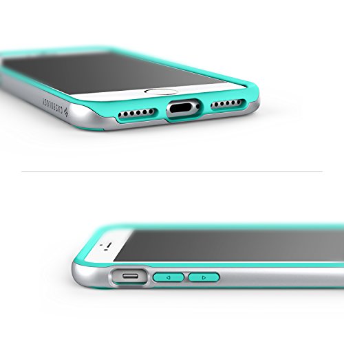 Caseology Funda iPhone 7  Funda iPhone 8   Serie Parallax  Proteccion Delgada Agarre Texturizado y Diseno geometrico  hombreta Verde - Mint Green  para Apple iPhone 7  2016    iPhone 8  2017 
