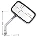 Motorcycle Chrome Plated Billet Aluminum Outside Rearview Side View Mirrors Multi Angle Adjustable Blindsight Rearview Handle Bar End Convex Universal Fit For Cruiser Chopper Bike Suzuki Intruder C1800R