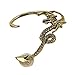 Ladies Fashion Vintage Punk Fly Dragon Earrings Wrap Clip Ear Cuff Earrings (Bronze)