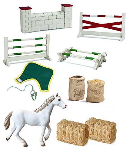 Preisvergleich Produktbild SCHLEICH Reitparcours mit Englischem Vollblut und Zubehör