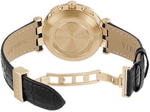 Versace Men's 42mm Black Steel Bracelet & Case Anti Reflective Sapphire Swiss Quartz Watch 23C80D008 S009