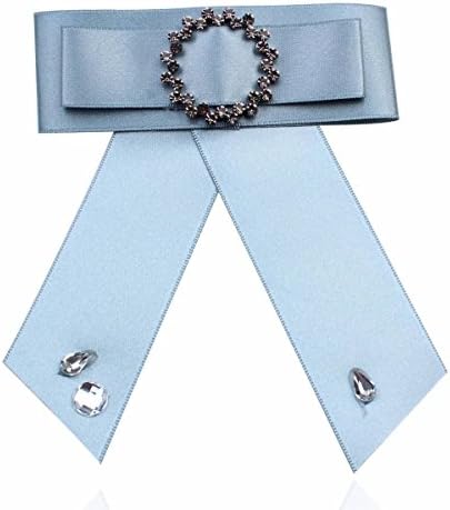 WKAIJCJ Bow Tie Corsage Brooch Bowknot Fashion Accessories Ladies Fabric Clothing Temperament Creative Personality 11.7*14.0cm,Blue-OneSize
