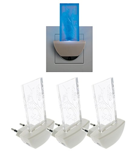 Trango TG11-S40 LED Nachtlicht Orientierungslicht Kindernachtlicht Rechteck mit blauer LED direkt 230V