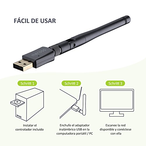 Adaptador Antena WIFI USB de Largo Alcance 600Mbps de Victsing  wifi Adaptador Inal  mbrico Dual Band  5GHz 433Mbps   2 4GHz 150Mbps  Con Antena 5dBi Dongle Wifi mini Receptor para Windows XP Vista 7 8 8 1 10 MAC OS Linux