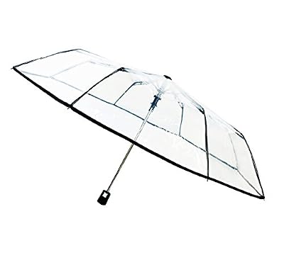 SMATI Parapluie Pliant Transparent - Ouverture Automatique - Compact - Solide - Résistant au Vent