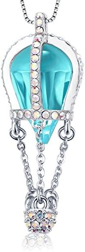 MEGA CREATIVE JEWELRY Hot Air Balloon Pendant Made with Swarovski Crystal Necklaces for Women Gifts Ideas