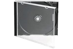Media Replication CD/DVD Jewel 10.4mm Cases for 1 Disc with Black Tray (50)