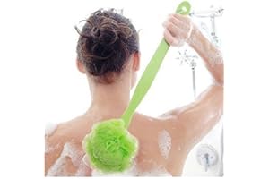 Veewon Bath Brush Back Scrubber Shower Body Brushes with a Long Handle (Green)