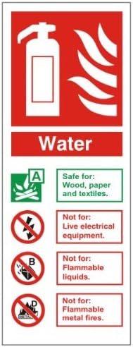 Fire I.D Water Sign 80x200 Rigid Plastic (FI-07N-RP)