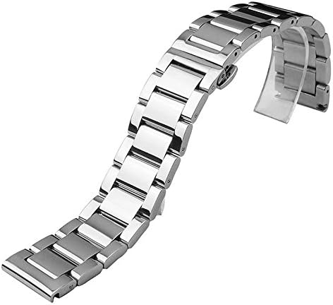 Moto 360 2 46mm Men's Large Watch Band, Kissport Stainless Steel Watch Band Strap with Quick Release Pin for Motorola Moto 360 2 46mm Men's Large Smart Watch (Butterfly Silver)