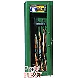 profirst Forest 8 Armario para armas S2 verde con doble Barba Candado, ideal para 8 Largo Armas Y munición, homologación según EN S2 14450. Aprobado en Alemania como armario para armas, versicher Bar en de/AT. B54 X h150 X T40 cm, 116 kg