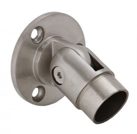 Edelstahl Wandanschluss mit Gelenk für Rohr 33,7 mm (S014491)