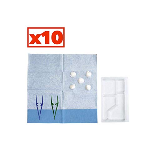 Set De Soin Blister Stérile Usage Unique (2 Pinces Anatomiques +1 Champ +5 Boules De Gaze) Lot De 10 - Dk-803e-10 - By Antigua Health Care