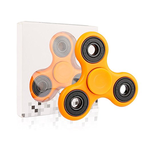 A-szcxtop Fidget Hand ,Triangle Fidget Hand Spinner ToyWith Fast Speed Ceramic Bearing,Anxiety Attention Funny Toy Ideal for Adult Children Kid Stress Anxiety Relief -Orange