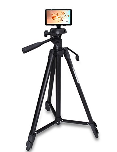 4-in-1 135 cm Kamera Stativ+Handy Halterung+Tablet Halter+Bluetooth Fernbedienung für iPad Pro 9.7, iPad Air, iPad 4 3 2, iPad Mini 4 3 2 1/iPhone 7,7 Plus, 6s, 6s Plus,6 Plus,6 5s 5c 5g 4s 4g - 9