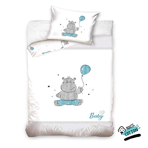 DHestia - Juego de Funda Nórdica 100% Algodón Natural para Cuna de Bebé. Apto Cunas de 60x120 o 70x140 - BABY1910011