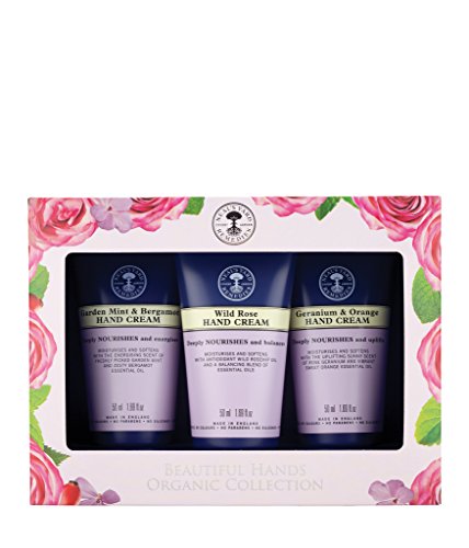 Neal's Yard Remedies Hand Cream Collection: Geranium & Orange Hand Cream 50ml, Wild Rose Hand Cream 50ml, Garden Mint & Bergamot Hand Cream 50ml