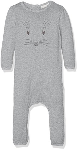 NAME IT Unisex Baby NITBAXI LS KNIT SUIT MZNB Footies, Grey (Grey Melange), 62