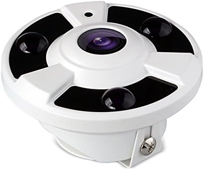 Jiazy 1 Megapixel Panoramic Fisheye Security IP Camera 360 Degree Dome Camera with 70ft Night Vision Security ONVIF P2P Remote Control for Indoor / Outdoor
