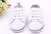La Vogue Babies Unisex Dog Logo Sneakers Lace Up Trainers (Length 11cm, White)