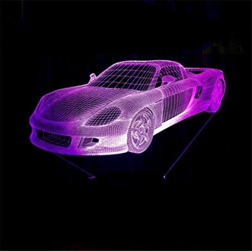 SIRIUS HEART Sports Car 3D Night Light Colorful Touch Remote Control Home Decoration Creative 3D Illusion Small Table Lamp