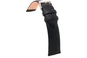 Skórzany pasek do zegarka eleganckiego – Skóra bydlęca bez szwów, wypukły, minimalistyczny i elegancki design, stalowa klamra – Rozmiary 12mm, 14mm, 16mm, 18mm, 20mm, 22mm – Diloy 301