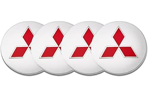 XGAGCF 4 Pezzi Auto Coprimozzi Ruota Centro Tappi Cerchioni Mozzo Badge Hub Center Caps Adesivi, per Mitsubishi Lancer ASX Outlander Pajero L200 Galant 56MM Auto Decorativo Emblema Accessori