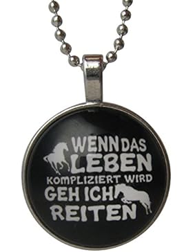 Hals Kette Pferd mit Anhänger silber Geschenk für große und kleine Mädchen