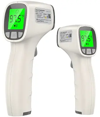 Infrared Non Contact Digital Gun Thermometer with LCD Display for Infants Baby and Adults | Accurate Results | CE & FDA Certified | 3 years Warranty - Set of 2
