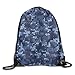 Produktbild FAFANIQ AOOPK Unisex Gym Bag Militaristic Digital Effected Armed Forces Pattern Grunge Fashion In Blue Drawstring Gym Sack Sport Bag for Men and Women