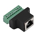 Uso: RJ45 hembra Jack a tornillo Terminal Block Convertidor adaptador para Digital DVR.El Rj45 a tornillo Terminal adaptador es de acuerdo con el estándar de cableado EIA/TIA 568B para cableado estructurado.