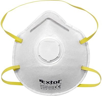 Extol Premium Respirator, 5 Pack, White, 8856715