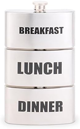 Breakfast Lunch Dinner Hip Flask