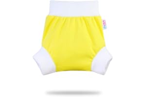 ‎PETIT LULU Petit Lulu Überhose (Schlupfüberhose) Größe M (6-10 kg) für Höschenwindeln und Nachtwindeln (Gelb)