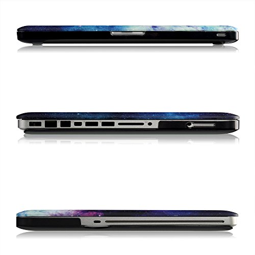 iDOO MacBook Schutzhülle / Hard Case Cover Laptop Hülle [Für MacBook Pro 13 Zoll – mit CD-Laufwerk: A1278] – matt, Galaxy/Purpurner Nebel - 5